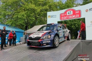 Rallye Český Krumlov: Start v Jelení zahradě v Českém Krumlově